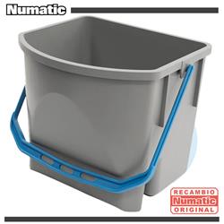 Cubo delantero de agua limpía con asa azul 17L