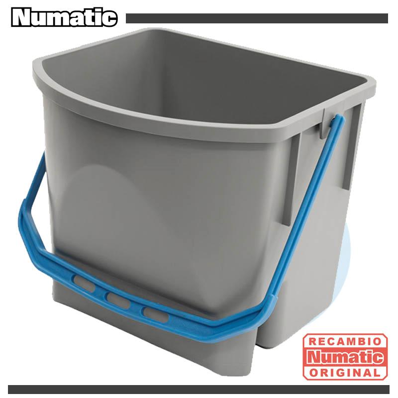 Cubo delantero de agua limpía con asa azul 17L