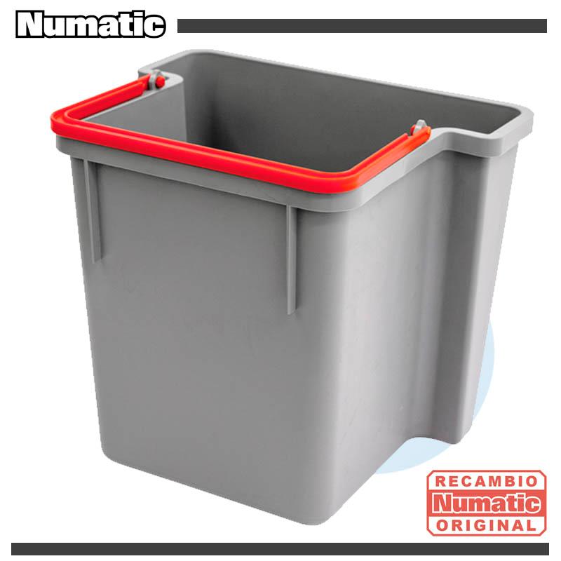 Cubo trasero de agua sucia con asa roja 15L