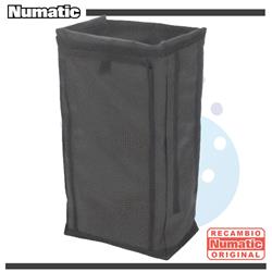 Bolsa gris con cremallera 120L
