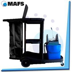 CARRO LIMPIEZA AZABACHE + 1 CUBO 25 L.