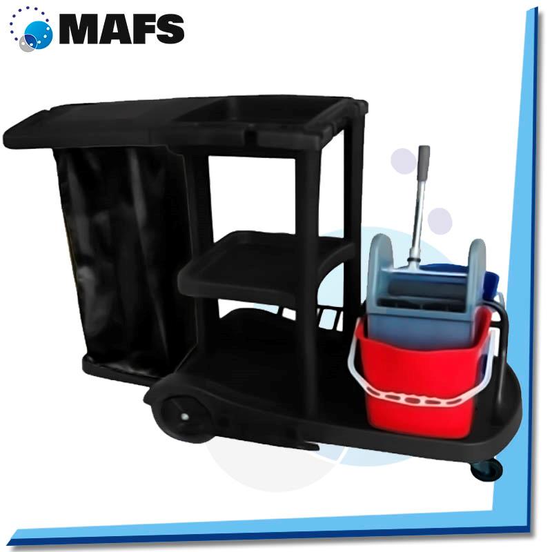 CARRO LIMPIEZA AZABACHE + 2 CUBOS 18 L.