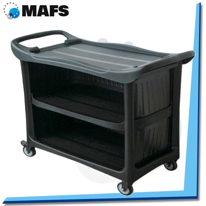 CARRO MULT.3 BANDEJAS PANEL NEGRO C/FRENO