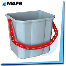 CUBO GRIS 18 L. ASA ROJA PARA CUBO TANK Y CARROS DELTA