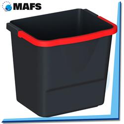 CUBO NEGRO 10 L. CON ASA ROJA STAFF