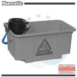 SRK15 - Cubo 34L gris con escurridor y asa azul